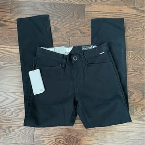 Volcom Brand Chinos Black Slim Straight Size 28 NWTG